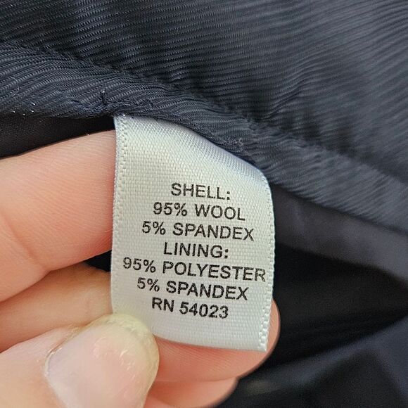 Banana Republic Navy Wool Martin Fit Career Pant Office Work Slim 2P - Picture 10 of 11